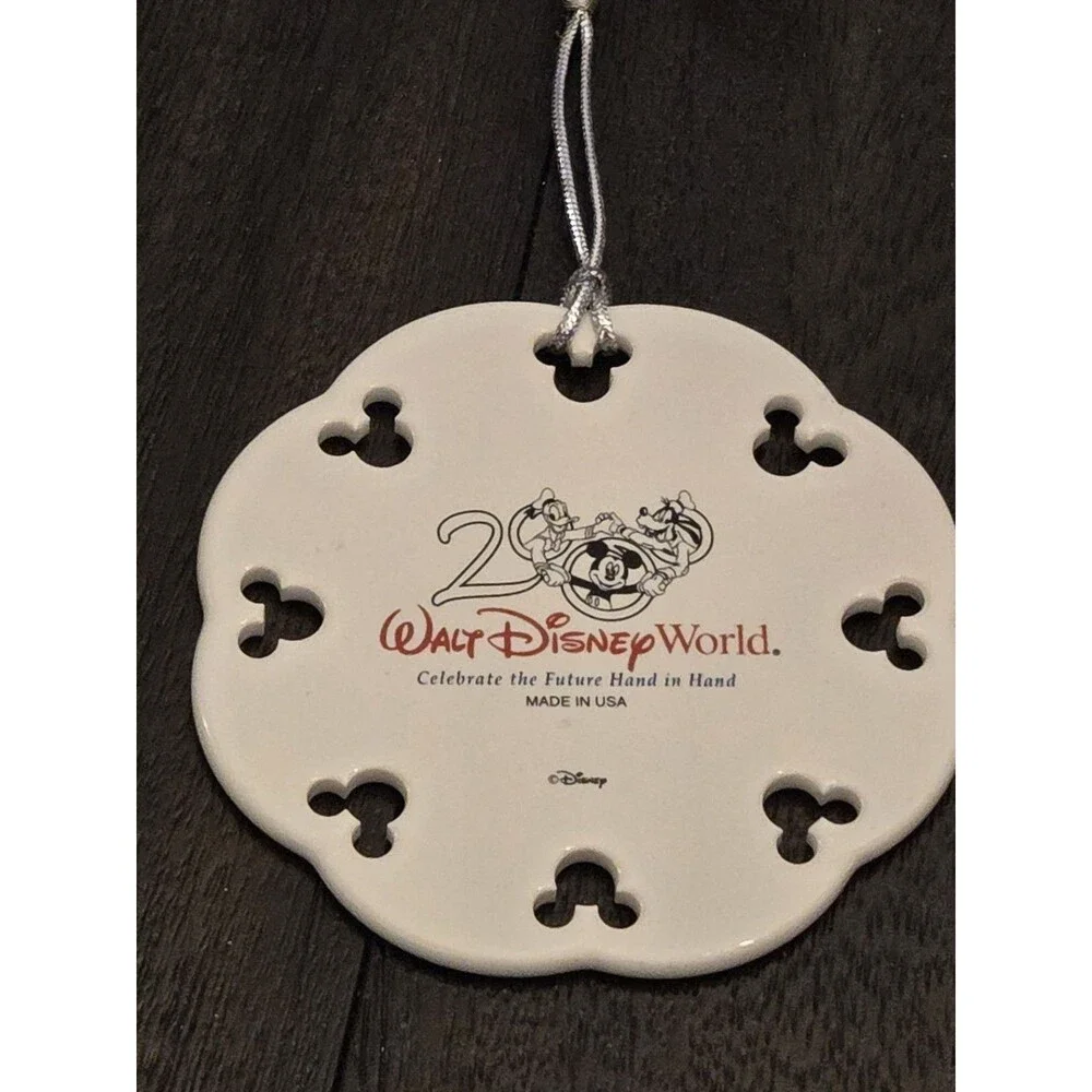 Vintage Walt Disney World Millennium Celebration 2000 Ceramic Ornament